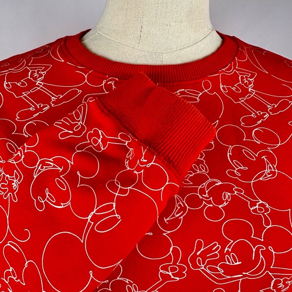 Adam + Yve Kids Disney Sweatshirt, Mickey Mouse, Red/White,Zipper, Youth Size 10 - Picture 7 of 9
